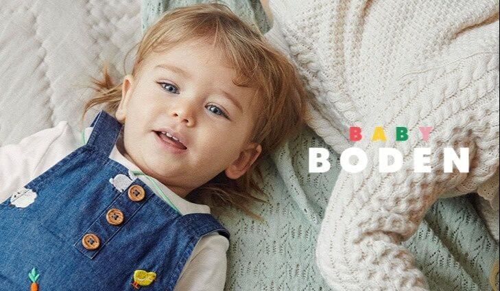 Child wearing baby Boden clothes